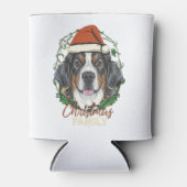 Bernese Mountain Dog licht kerstmis op Blikjeskoeler (Voorkant)