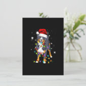 Bernese Mountain Dog licht kerstmis op Kaart (Staand voorkant)