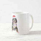 Bernese Mountain Dog licht kerstmis op Koffiemok (Voorkant rechts)