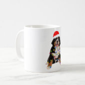 Bernese Mountain Dog licht kerstmis op Koffiemok (Voorkant links)