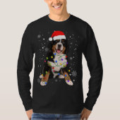 Bernese Mountain Dog licht kerstmis op T-shirt (Voorkant)