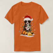 Bernese Mountain Dog licht kerstmis op T-shirt (Design voorkant)