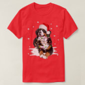 Bernese Mountain Dog licht kerstmis op T-shirt (Design voorkant)