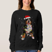 Bernese Mountain Dog licht kerstmis op Trui (Voorkant)