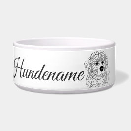 Bernese Mountain Dog Line Art personalized bowl Voerbakje