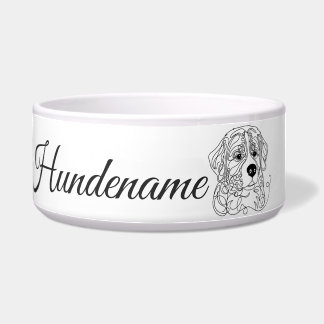 Bernese Mountain Dog Line Art personalized bowl Voerbakje
