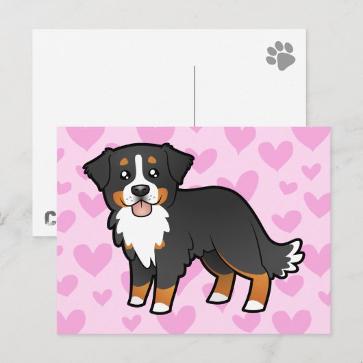 Bernese Mountain Dog Love Briefkaart (Voorkant / Achterkant)
