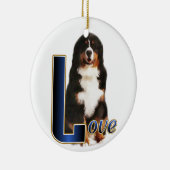 Bernese Mountain Dog Love Keramisch Ornament (Rechts)