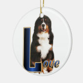 Bernese Mountain Dog Love Keramisch Ornament (Links)