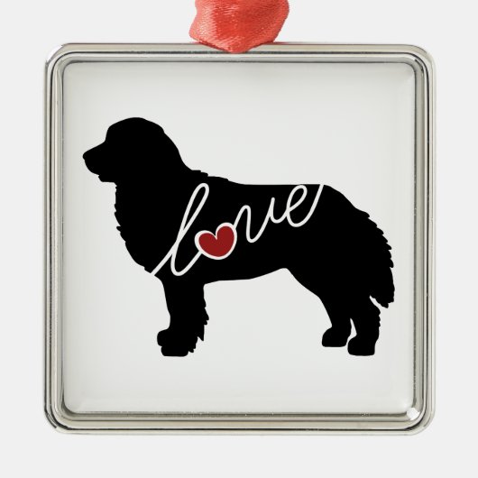 Bernese Mountain Dog Love Metalen Ornament (Voorkant)