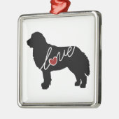 Bernese Mountain Dog Love Metalen Ornament (Links)