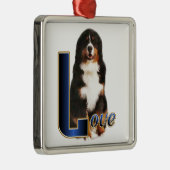 Bernese Mountain Dog Love Metalen Ornament (Rechts)