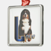 Bernese Mountain Dog Love Metalen Ornament (Links)