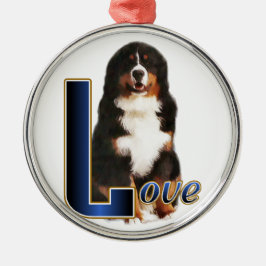 Bernese Mountain Dog Love Metalen Ornament