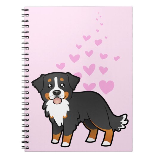 Bernese Mountain Dog Love Notitieboek (Voorkant)