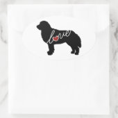 Bernese Mountain Dog Love Ovale Sticker (Tas)