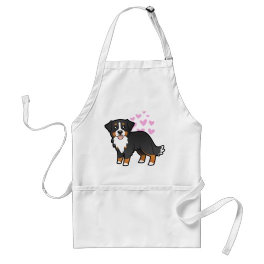 Bernese Mountain Dog Love Standaard Schort (Voorkant)