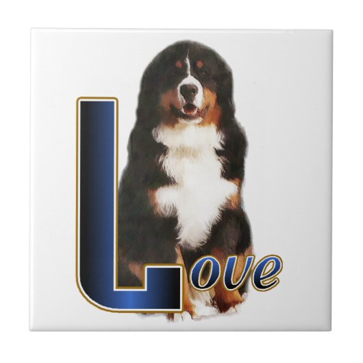 Bernese Mountain Dog Love Tegeltje (Voorkant)