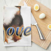 Bernese Mountain Dog Love Theedoek (Quarter Fold)