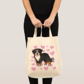 Bernese Mountain Dog Love Tote Bag (Voorkant (product))