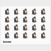 Bernese Mountain Dog Love Vierkante Sticker (Vel)