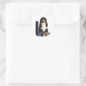 Bernese Mountain Dog Love Vierkante Sticker (Tas)
