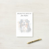 Bernese Mountain Dog Lover Monogrammed Dog Post-it® Notes (Op bureau)