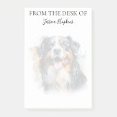 Bernese Mountain Dog Lover Monogrammed Dog Post-it® Notes (Voorkant)