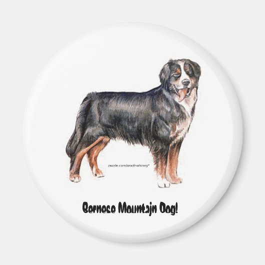 Bernese Mountain Dog Magneet (Voorkant)