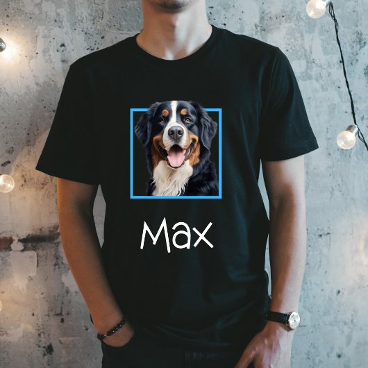  Bernese Mountain Dog Male Face with Name T-Shirt T-shirt