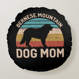 Bernese Mountain Dog Mam, Bernese Dog Mam Rond Kussen