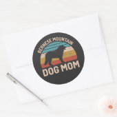 Bernese Mountain Dog Mam, Bernese Dog Mam Ronde Sticker (Envelop)