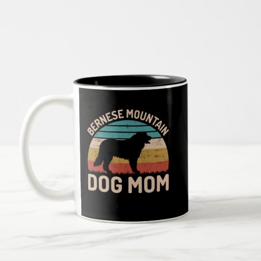 Bernese Mountain Dog Mam, Bernese Dog Mam Tweekleurige Koffiemok (Links)