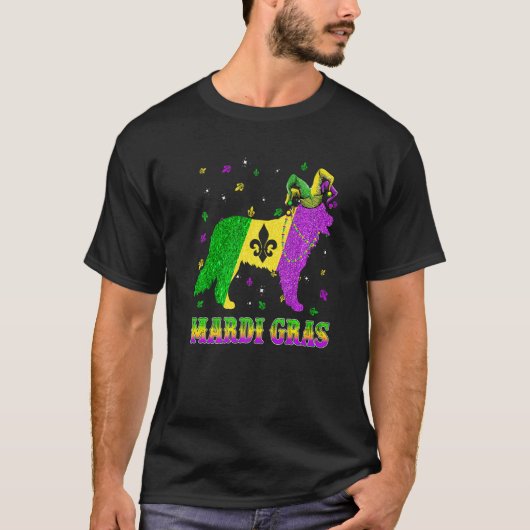 Bernese Mountain Dog Mardi Gras Carnival Jester Be T-shirt (Voorkant)