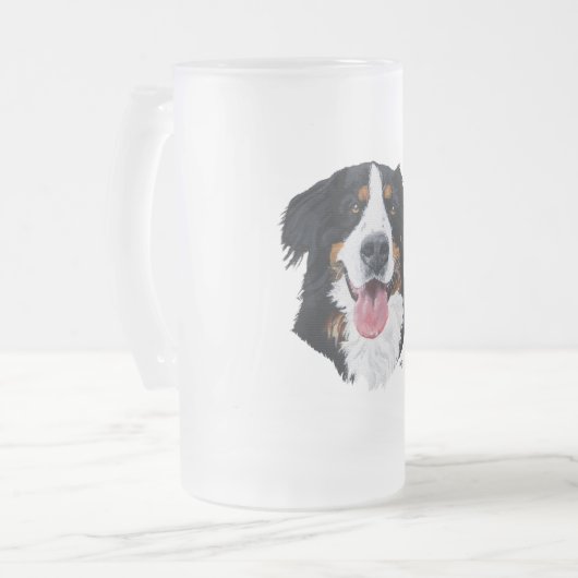 Bernese Mountain Dog Matglas Bierpul (Voorkant links)