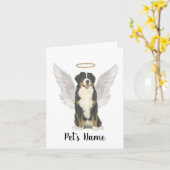 Bernese Mountain Dog Memorial Kaart (Gele Bloem)