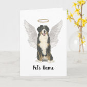 Bernese Mountain Dog Memorial Kaart (Gele Bloem)