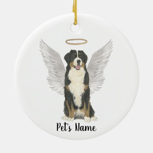 Bernese Mountain Dog Memorial Keramisch Ornament (Achterkant)
