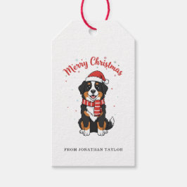 Bernese Mountain Dog Merry Christmas Doodle Cadeaulabel