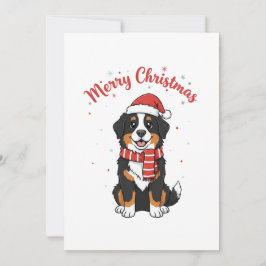 Bernese Mountain Dog Merry Christmas Doodle Feestdagenkaart