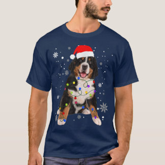 Bernese Mountain Dog Merry Christmas Winter Snow G T-shirt