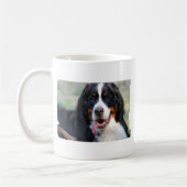 Bernese Mountain Dog met Big Tongue Coffee Mok (Links)