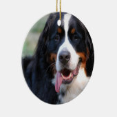 Bernese Mountain Dog met Big Tongue Ornaments Keramisch Ornament (Rechts)