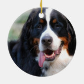 Bernese Mountain Dog met Big Tongue Ornaments Keramisch Ornament (Achterkant)
