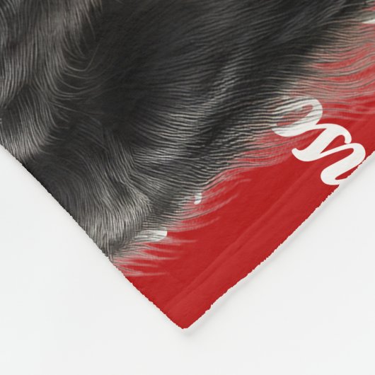 Bernese Mountain Dog met de naam Kerstfeestdag Fleece Deken (Hoek)