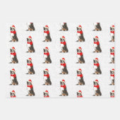 Bernese Mountain Dog met kersttartan Inpakpapier Vel (Voorkant 2)