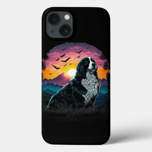 Bernese Mountain Dog met Mountain Sunrise uitzicht Case-Mate iPhone Case