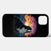 Bernese Mountain Dog met Mountain Sunrise uitzicht Case-Mate iPhone Case (Achterkant (horizontaal))