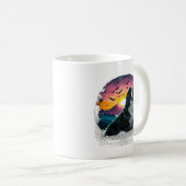 Bernese Mountain Dog met Mountain Sunrise uitzicht Koffiemok (Voorkant rechts)