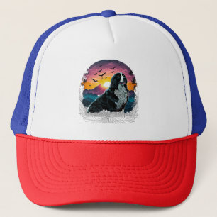 Bernese Mountain Dog met Mountain Sunrise uitzicht Trucker Pet